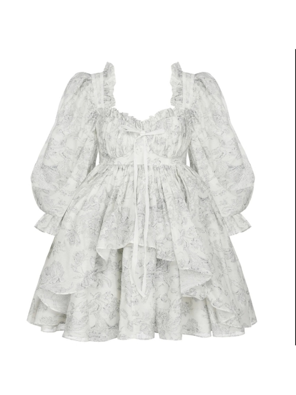 Selkie Austin Puff Sleeve Floral Mini Dress - Picture 3 of 3